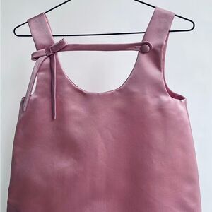 Sz Small Satin Pretty in Pink Classic Pink Tank Blouse